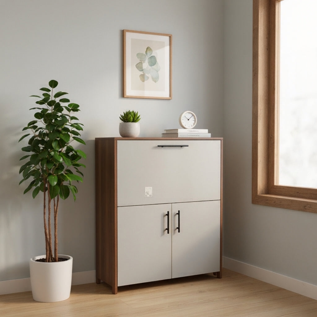 Bureau pliable multifonction avec rangement intégré – Design moderne et gain de place