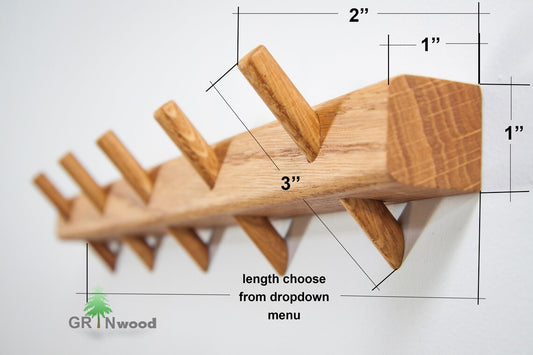 Wooden Pegs Towel Hanger