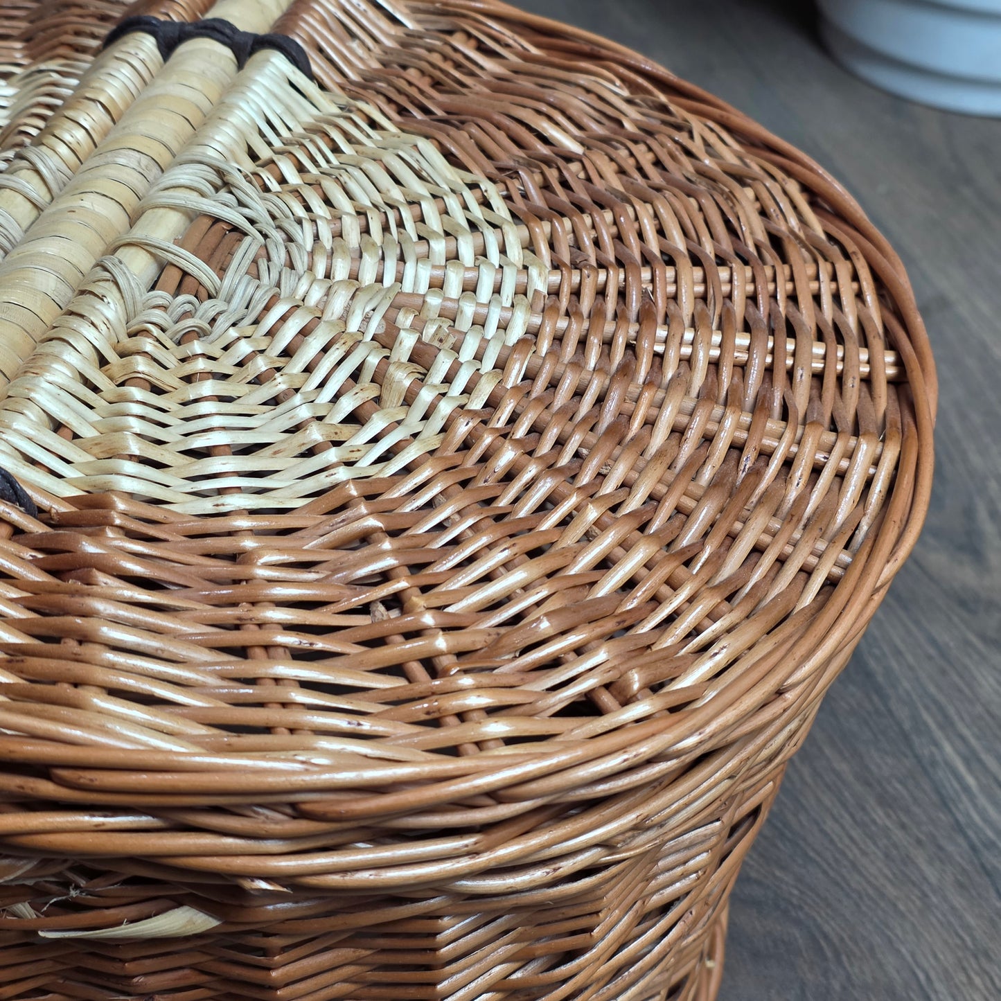 Panier picnic en osier naturel