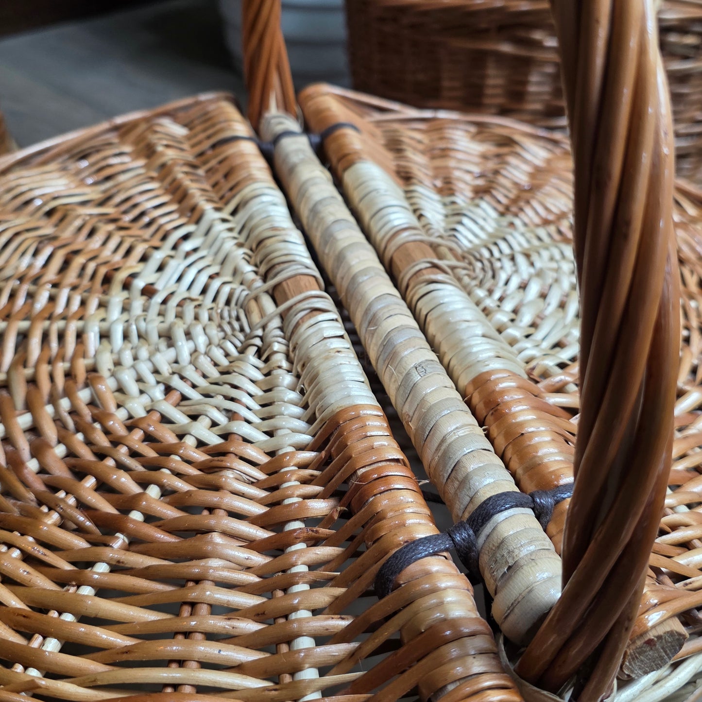 Panier picnic en osier naturel 40cm
