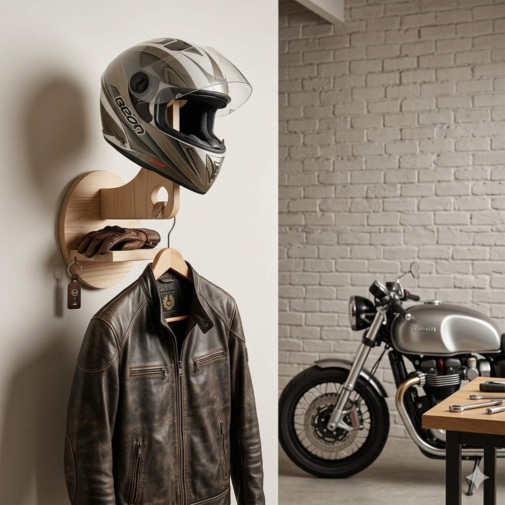 Support Casque Mural + cintre