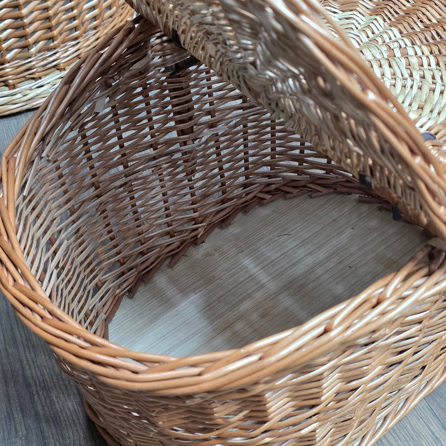Panier picnic en osier naturel