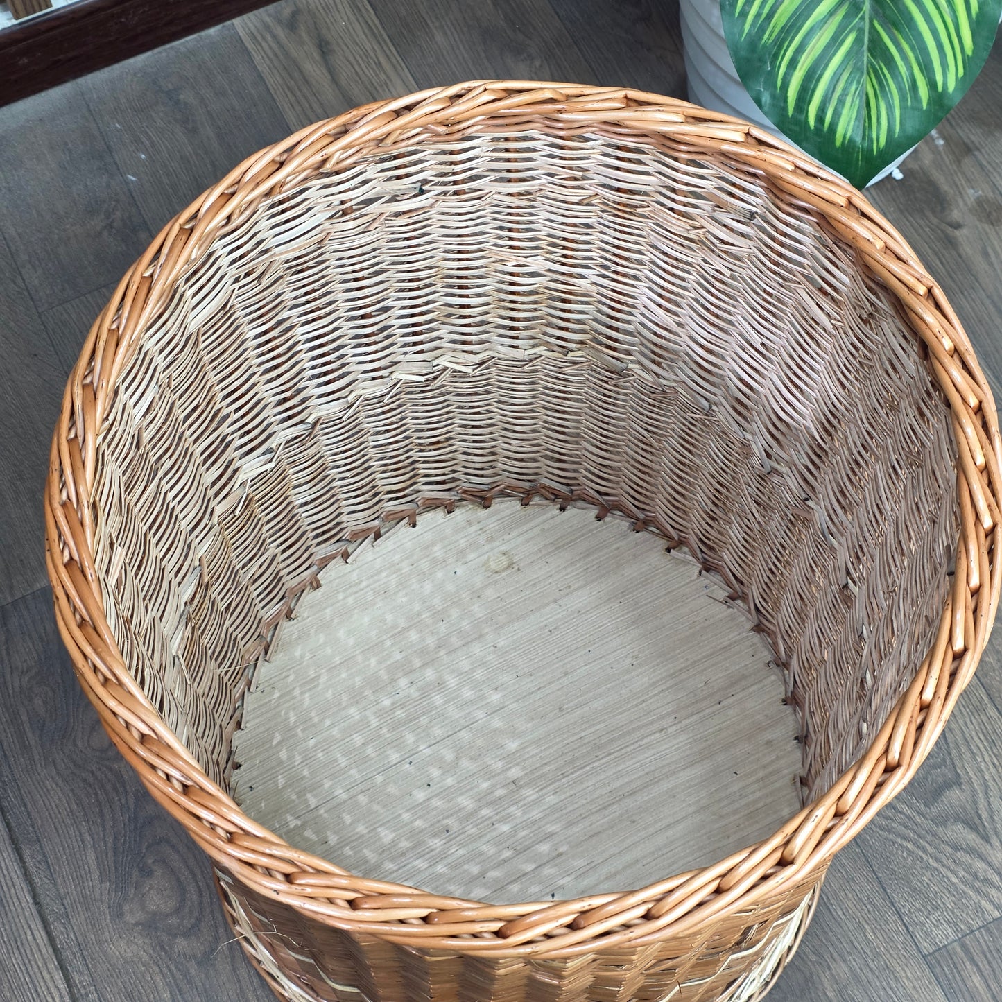 Panier a linge en osier naturel